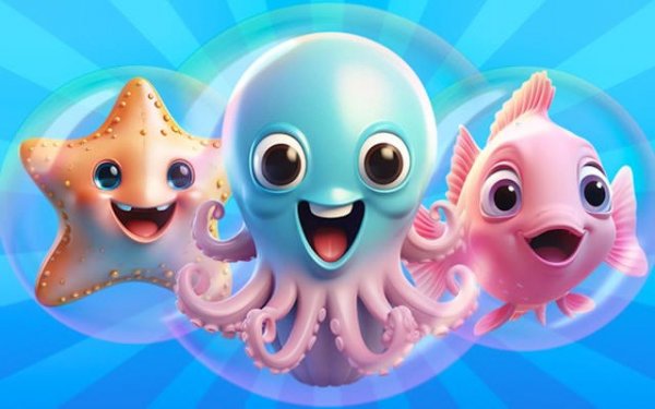 Merge Fish 2048: Fun Underwater Puzzle Adventure Online Game