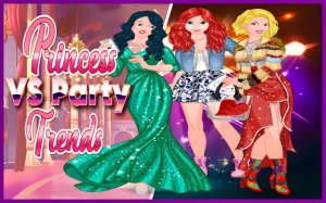Princesses vs Party Trends: Fashion Makeover Game - Dress Up Game